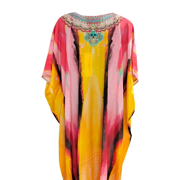 Yellow Kaftan dress for sale 80% OFF Kaftans - Picture 2 of 3